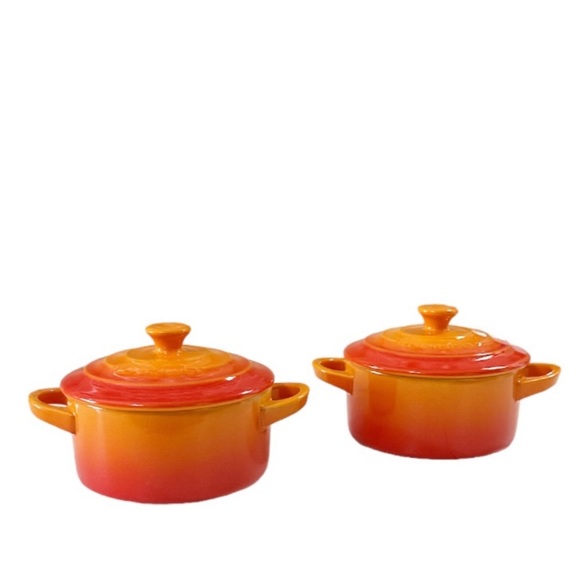 NEW Le Creuset FLAME Mini Cocotte Set/2 🔥🔥🔥 - Picture 1 of 7